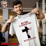 My god stronger than multiple myeloma awareness cross hirt Unisex
