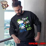 One Lucky Rite Aid Snoopy St Patrick's Day s Sweatshirt