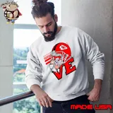 Premium love Kansas City Chiefs helmet shirt