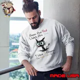 Roses are red violets are blue have 5 fingers the middle cat s Sweatshirt