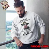 Sometimes prettend to be normal but it gets being me cow leopard shirt