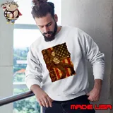 USA Flag with Elvis Aaron Presley American singer and actor T-Shirt Sweatshirt
