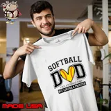Funny softball Dad Like A Normal Dad But Louder And Prouder T-Shirt Unisex