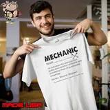 Mechanic an individual who does precision guess work based on unreliable shirt