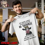 My samrt mouth always gets me trouble mouth it's my cow leopard shirt