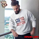 Official i Flexed and The Sleeves Fell Off American Flag T-Shirt Sweatshirt