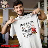 Papa's Girl I used to be his Angel now he's mine Angel Grandpa Father's Day shirt