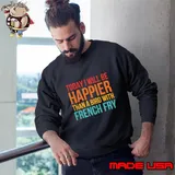 Premium today I Will Be Happier Than A Bird With French Fry Retro T-Shirt