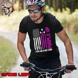 Purple Up Military Kids Military Child Us Flag Air Force T-Shirt