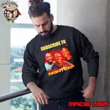 Shannon Sharpe wearing subscribe to nightcap shirt