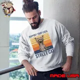 Support Your Local Street Cats Raccoon Vintage T-Shirt