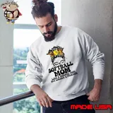 Top softball Mom Like A Normal Mom But Louder And Prouder Messy Bun Leopard T-Shirt Sweatshirt