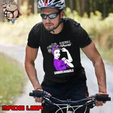 Alzheimers Warrior Unbreakable Strong Hand Messy Bun T-Shirt Unisex