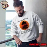 I Am A Simple Man I Like Fishing And Believe In Jesus Blood Moon T-Shirt