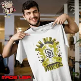 San Diego Padres New Era White Ringer Shirt