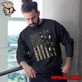 American Flag Daddy Husband Protector Hero Camo T-Shirt Sweatshirt