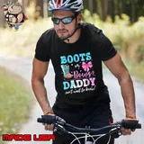 Boots Or Bows Gender Reveal Party Announcement Daddy Dad T-Shirt