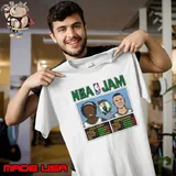 Boston Celtics NBA Jam Holiday And Porzingis 2024 Conference Finals Shirt Unisex