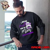I Wear Purple For My mom Lupus Awareness month Lupus support T-Shirt