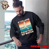If I Collapse Please Pause My Watch Retro Running T-Shirt