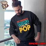 My Favorite People Call Me Pop Retro Stars T-Shirt Sweatshirt