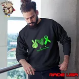 Peace Love Cure Leopard Ribbon Kidney Disease Awareness T-Shirt Sweatshirt