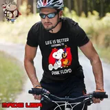 Peanuts Snoopy And Woodstock Pink Floyd Life Is Better Listening To Pink Floyd Fan Love s Unisex