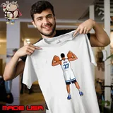 Rody Gobert #27 Potrait Poses French professional basketball player T-Shirt