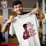 She Who Kneels God Can Stand Anyone Black Girl Flower T-Shirt Unisex