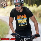 Born To Go Fishing Forced To Go To School Fisherman Vintage T-Shirt