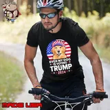 Even my dog is voting for trump 2024 american flag Unisex