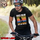Hiker Humorous Distressed Does Bear Poop In Woods Joke Vintqage T-Shirt