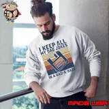I Keep All My Dad Jokes In A Dad A Base Vintage Sweatshirt