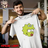 Manicita wearing the Simpsons maggie angry big face Shirt