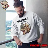 Merica T-Rex riding Sweatshirt