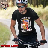 Trump Make 4th of July Great Again Drinking Beer Usa Flag Unisex