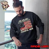 We Are Not Descended From Fearful Men Gun American flag Shirt