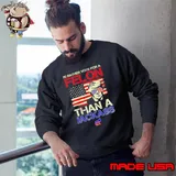 I'd Rather Vote For Felon Than A Jackass Donald Trump Usa flag s Sweatshirt