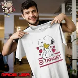 Snoopy And Woodstock Loves Target Logo Shirt Unisex
