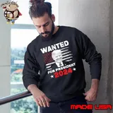 Funny Donald Trump MugShot Wanted For U.S. President 2024 Usa Flag Sweatshirt
