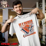 Illinois Fighting Illini Retro Football Helmet Unisex