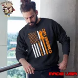 Nice CRPS Awareness Nobody Fights Alone American Flag Sweatshirt