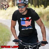 Trump 2024 Drill Baby Drill Maps US Flag Republican 4th Of July T-Shirt