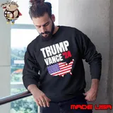 Trump Vance 2024 American Flag MapShirt