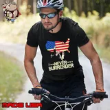Trump never surrender american flag maps election 2024 T-Shirt