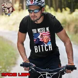 You Missed Me Bitch Trump 2024 Survived Election Rally Usa Flag T-Shirt