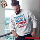 Educators For Harris Walz 2024 Democratic Party Voting T-Shirt
