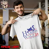Harris Waltz 2024 For The People Cat Lady Kamala Vote Unisex