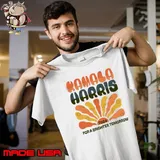 Kamala Harris For A Brighter Tomorrow 2024 Sun Retro T-Shirt