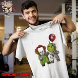 Clown Pennywise And Grinch Halloween 2024 Unisex